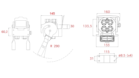 MULTI-FASTER GIUNTO 4 VIE BSP 1/2 PARTE MOBILE