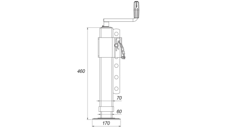 VERSTELLBARE SCHRAUBENSTÜTZE 320mm - 1.000kg