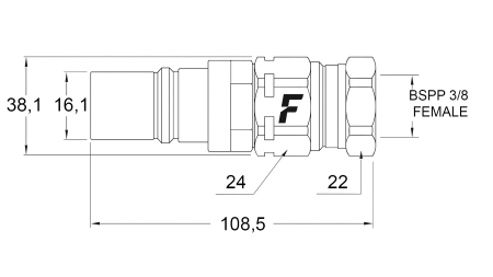 FÉRFI GYORSCSATLAKOZÓ A MULTI-FASTER 1/4 MOZGÓ RÉSZHEZ