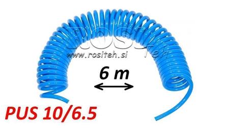 TUBO D'ARIA SPIRALE BLU PUS 10/6.5 6m NON MONTATO