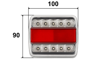 LAMPĂ LED SPATE PENTRU REMORCĂ COMBINATĂ 4 FUNCȚII 12V ALBĂ