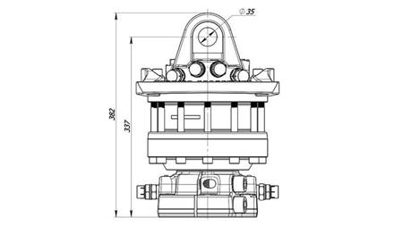 ХИДРАВЛИЧЕН РОТАТОР 10000/5000 KG С ФЛАНЕЦ