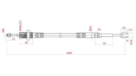 GEWEBE L=2000 - Gabeln