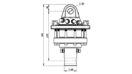 HIDRAULIKUS FORGATÓ 5500/3250 KG TENGELY