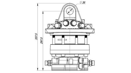 HIDRAULIČNI ROTATOR 6000/3000 KG SA PRIRUBNICOM