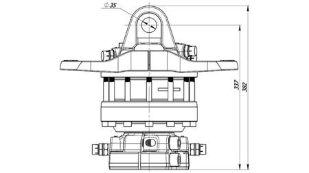 HIDRAULIKUS FORGATÓ 10000/5000 KG KARIMÁVAL 2PR