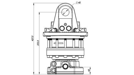 HYDRAULIC ROTATOR 12000/6000 KG WITH FLANGE