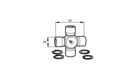 KERESZT F-24,00X62,00 ECO KARDÁNHOZ 790 mm 35-60 LE STANDARD