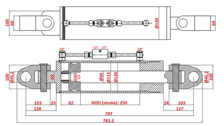 HIDRAVLIČNA POTEZNICA SPECIAL - 4 KAT. 115/50-250 (180-380HP)(45,2mm)