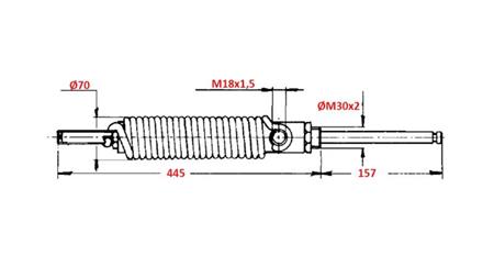 CYLINDRE HYDRAULIQUE À ACTION UNIQUE POUR OUVRIR LE COUVERCLE DU RÉSERVOIR 5''