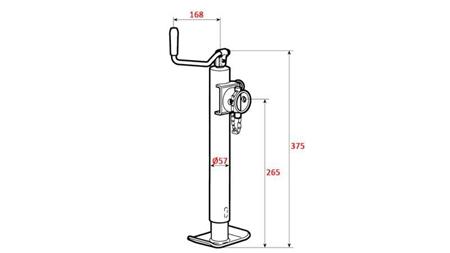 THREAD SUPPORT LEG WITH TUBE CONNECTION 1300 kg