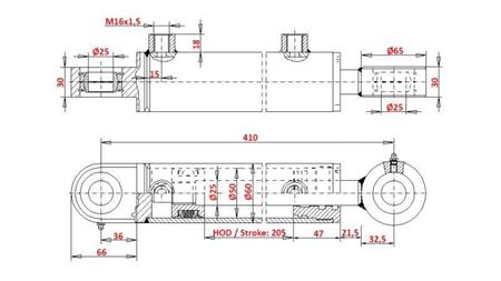 HIDRAULIKUS KORMÁNY HENGER ZETOR 7245