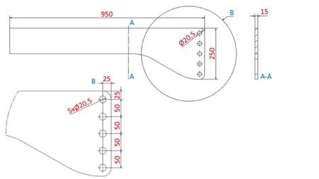 UNIVERZÁLIS (950mm) TRAKTOR FRONT HIDRAULIKA KAPCSOLÓ KAROK 1500kg