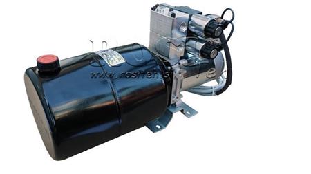 AGREGAT HIDRAULIC MINI 24V DC - 2.2kW = 2.1cc - 8 lit - asamblare bidirecțională 2x (metal)