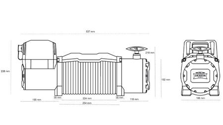 12 V ELEKTROMOS CSÖRLŐ DWM 13000 HD - 5897 kg