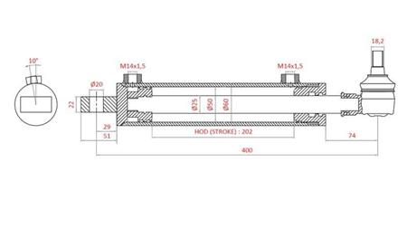 HYDRAULIKLENKZYLINDER FIAT-NEW HOLLAND OEM-5189891