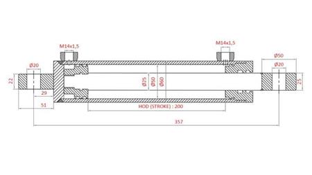 HYDRAULIKLENKZYLINDER SAME OEM-264.6342.4/11