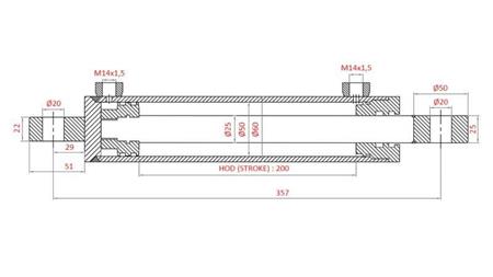 HIDRAULIKUS KORMÁNY HENGER SAME OEM-264.6342.4/11