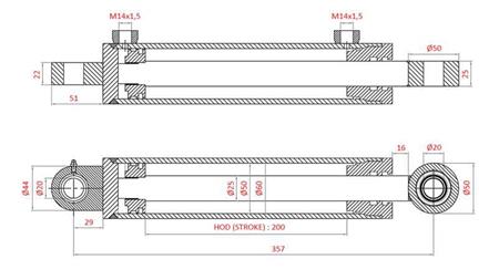 HIDRAULIKUS KORMÁNY HENGER FIAT-NEW HOLLAND OEM-5142046, 5142052, 5142054, 5143971, 5156717