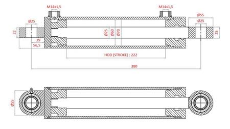 HIDRAULIČNI VOLANSKI CILINDAR FIAT-NEW HOLLAND OEM-5134221, 5144124, 5144126, 5143970, 5156718