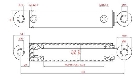 HYDRAULIKLENKUNG ZYLINDER FIAT-NEW HOLLAND OEM-87302891, 5164022, 82991196