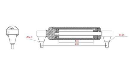 HYDRAULISK STYRNINGSCYLINDER MASSEY FERGUSON OEM-3401241M91, 0011404U91, 168009M92, 183179M91, 185
