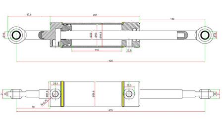 HYDRAULIKLENKZYLINDER JOHN DEERE OEM-AM147173