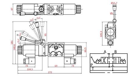 ELEKTRO-MAGNETISCHER UND MANUELLER HYDRAULIKVENTIL YEAT-ZUSAMMENSETZBAR 12V N1