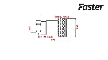 SCHNELL KUPPLUNG TRACTOR WEIBLICH 3/8 Faster