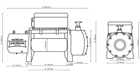 12 V ELEKTROMOS KÖTŐDŐ DWM 10000 HD - 4536 kg