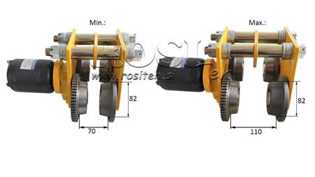 MOTOR ELÉTRICO PARA CARRO DE ELEVAÇÃO INDUSTRIAL DWI 0.5 T