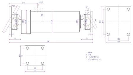 TELESKOOPPISYLINTERI 4 LAAJENTAMINEN  1050MM K4B-10T