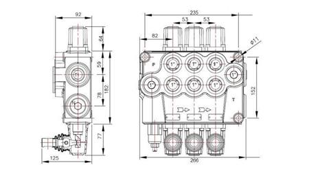 HIDRAULIKUS VEZÉRLŐTÖMB 3xP120