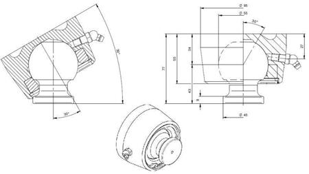 KUGEL FÜR TELESCOPIC ZYLINDER FI 55 max. 15 Tonnen