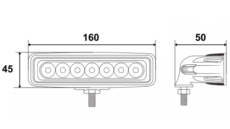 LED ARBETSBEG LIGHT - LYS 6 LED 18W 12V-24V