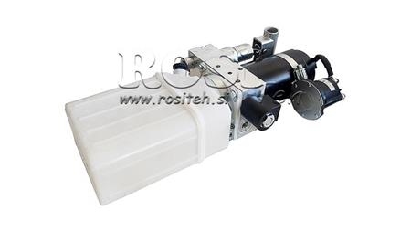 AGREGADO HIDRÁULICO MINI 24V DC - 0.8kW = 0.5cc - 1.5 lit - unidade monofásica (PVC) com bomba manual