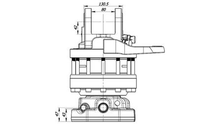 HIDRAULIČNI ROTATOR 10000/5000 KG SA PRIRUBNICOM