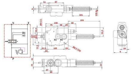 HYDRAULINEN VENTTIILI 1xP80 A7 ZS1/G VRŠIČKAR