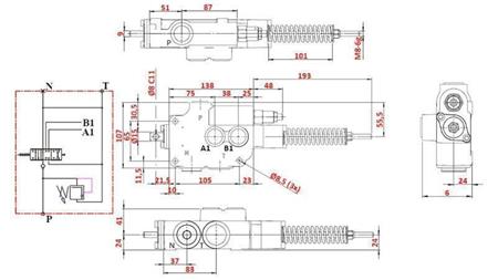 HIDRAULIKUS VEZÉRLŐTÖMB 1xP80 A7 ZS1/G KÉZI KAPÁLÓ