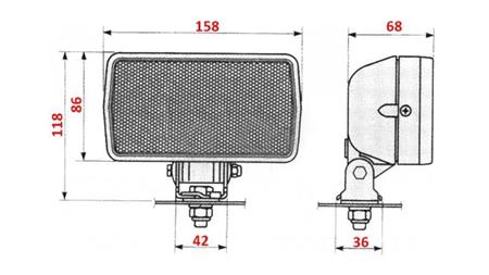 TRACTOR WORKING LAMP COBO - HALOGEN