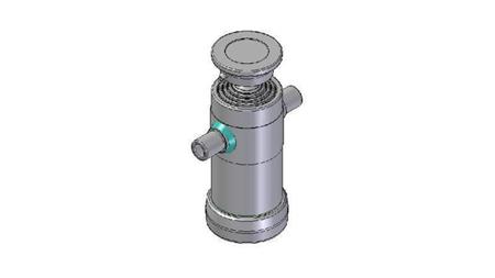 3062S -STANDARDOWY CYLINDER TELESKOPOWY/KULKA 4 ETAPY SKOKU 670 ŚREDNICA 112