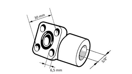 BUISVERBINDING 3/8 - RECHTE FLENS BOSCH fi 30