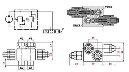 HIDRAULIKUS NYOMÁS REGULATOR 20-130 BAR ZA HIDRAULIKUS MOTOR MM