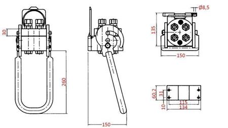 MULTI-FASTER CSATLAKOZÁS 4-UTAS BSP1/2 FIX RÉSZ