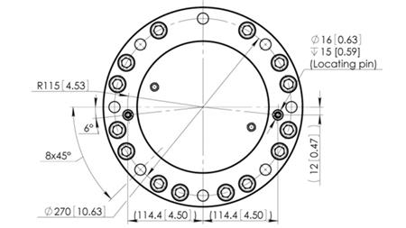 ROTATORE IDRAULICO CPR8-01 33000-8000 KG