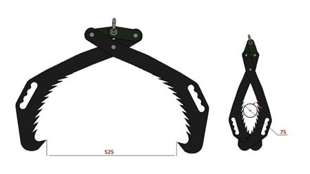 FORESTRY LOG TONG - GRAPPLE GRIPPER HD50 (500mm)