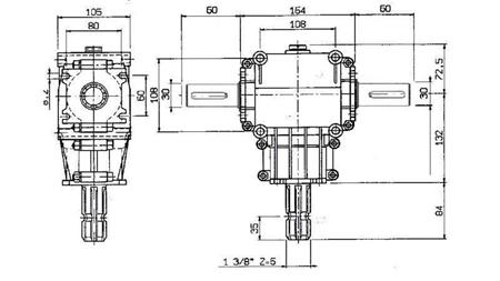 WINKELGETRIEBE PTO-R22T 1:2 (23PS-17kW)