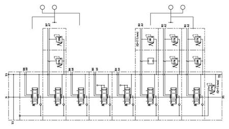 HYDRAULIC VALVE HIAB 8xPC70 + 2X EURO JOYSTICK 3 POZ