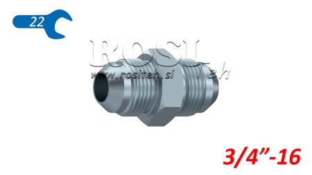 VÁLVULA HIDRÁULICA DUPLA JIC74° 3/4”-16 3/4”-16