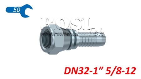HYDRAULISCHER ANSCHLUSS DKJ JIC74° WEIBLICH DN32-1 5/8-12